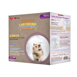 Red Kite Esfera Ejercitadora para Hámpster, Ratones, Ratas, Cuyos y Pequeños Mamíferos, Mediana de Plástico Transparente con 18 centímetros de Diámetro