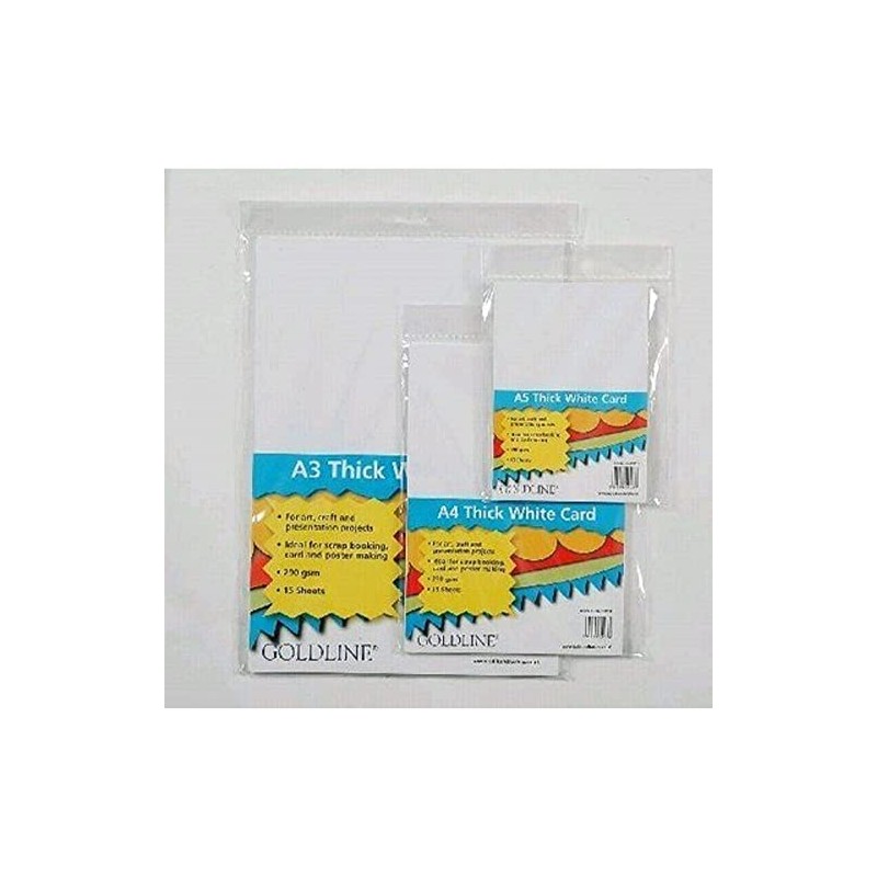 Clairefontaine Goldline Thick White Card, A5, 290 g, 15 Sheets