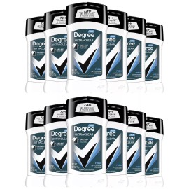 Degree UltraClear Black White Antiperspirant Deodorant 12 Pack 72 Hour Protec...