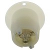 AC WORKS® 20A 125V NEMA 5-20R 3-Prong White/Clear Flanged Outlet