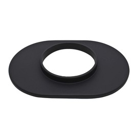 Cobra-Tek Aluminum 12" Oval Air Cleaner Base Smooth Black Fits 5 1/8" Carburetor Neck