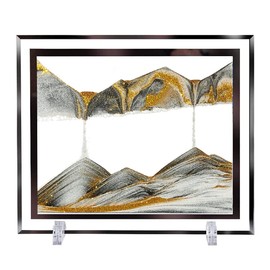 Laenshi Moving Sand Art Picture Deep Sea Dynamic 3D Sandscapes Pictures in Motion Office Desktop Art Decor Toys