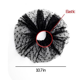 Polka Dot Hair Scrunchie for Women's Hair Tie No Damage Elastic Pony Holders for Women Girls Layered Rubber Hair Bands for Hair Rope for Braids Hair Accessories Decorations for Woman