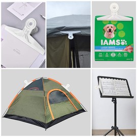 Extra Large Bulldog Clips White - Coideal 2 PCS 20cm Jumbo XL Bull Binder Paper Clip Clamps for Office School Drawing (7 7/8 Inch)