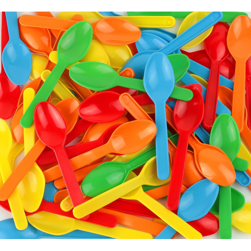 3" Mini Taster Spoons (Mixed Colors, 500)