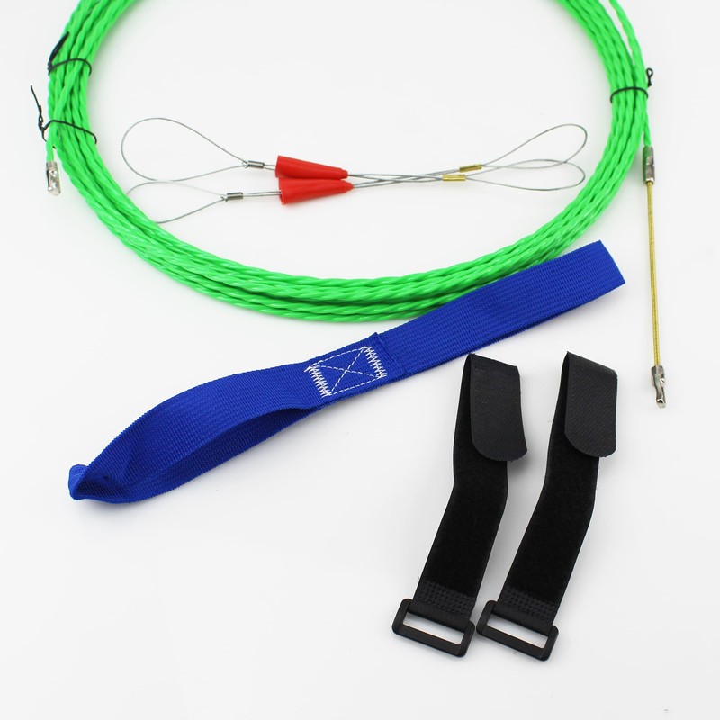 Amonk Fish Tape Wire Puller Kit 32.8FT/10M Electrical Cable Puller