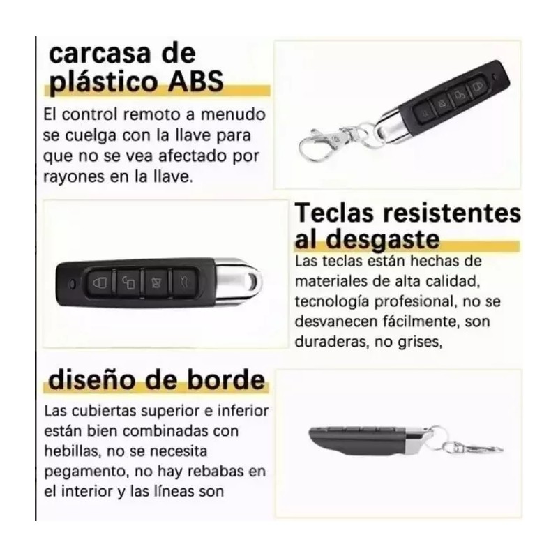 MU Control Remoto Para Porton Electrico Automáticas 433/315mhz