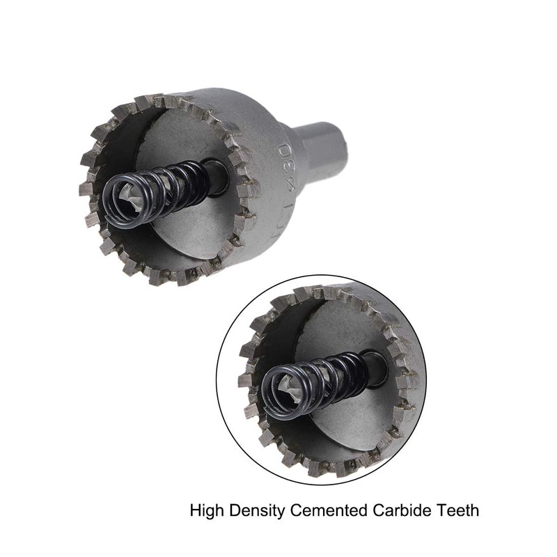 sourcing map 30mm Carbide Hole Cutter, Hole Saws for Stainless