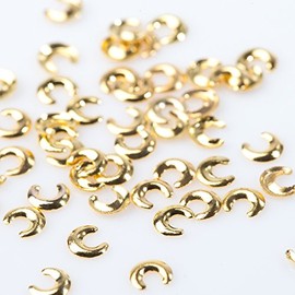 Studded Metal Parts [Pearl Stone Mail Order MK] Moon Smooth About 50 Grain (0.12 inch (3 mm) Carefully Selected Parts Handmade Accessories Nail