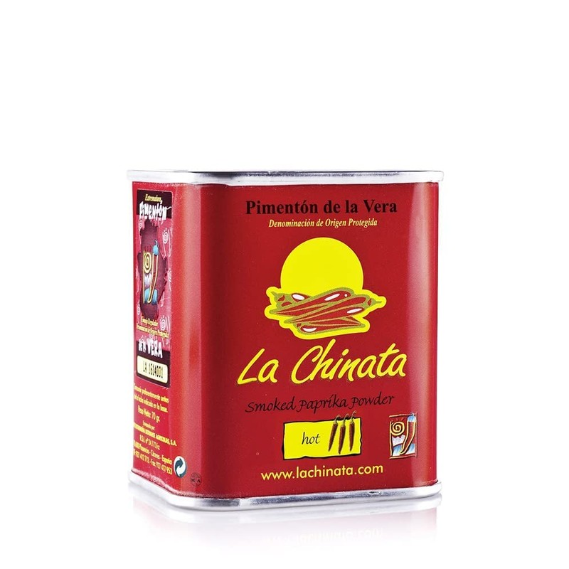 La Chinata. Hot Smoked Paprika Powder. 70g (2.47oz). Pack of