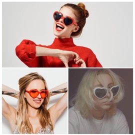 Xpectrum Polarized UV400 Heart Sunglasses for Womens, Oversized Fashion Love Heart Glasses, Retro Classic Shades X9556 (Clear Green)