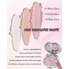 Face Highlighter Powder Palette, Waterproof Long Lasting Shimmer Pearl White