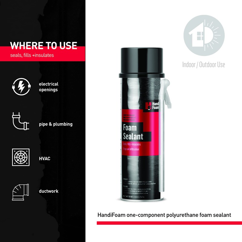 HANDI-FOAM Low-Pressure ONE-Component Polyurethane Foam SEALANT (OCF), P30002