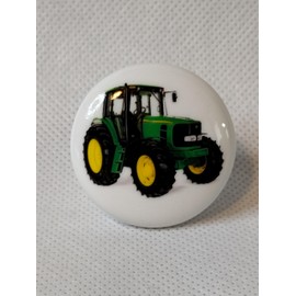 Farm Tractor Design #7330 KNOB from The Farm Tractors Collection Glossy Ceramic Dresser Drawer Pulls Cabinet Knobs