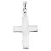 AeraVida Christian Cross Simulated Blue Turquoise Inlay .925 Sterling Silver