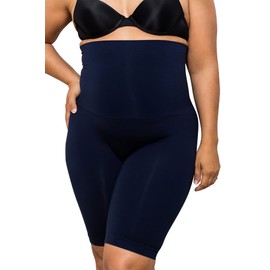FarmaCell Bodyshaper 603Y - Shapewear Women's Bodice Shorts, Short Leggings, Anti Cellulite, Figure-Shaping, High Waist, blue