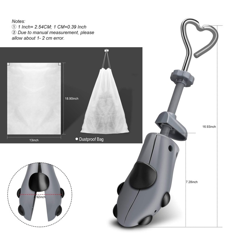 XYH Shoe Stretcher Comes with Dust-Proof Bag, Pair of Plastic
