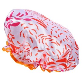 Beaupretty Gorro De Ducha Extra Grande De Satén Doble Capa Impermeable Para Mujer Cabello Largo Elástico Reutilizable Para Baño Y Tratamientos De Cabe