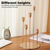 Gold Taper Candle Holders Different Heights 5 Arms Candlestick Holders