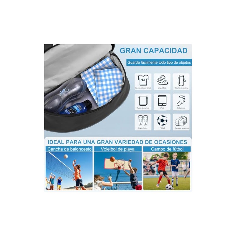 Mochila Deportiva con Cordón, Bolsas Impermeable de Cuerdas, Compartimento Separado