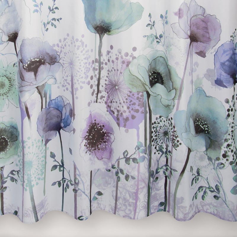 Allure Home Creation Whales Polyester Fabric Printed Shower Curtain 70"x72"