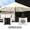 MoNiBloom 9 ft Umbrella for Outside, Solar LED Lighted Patio