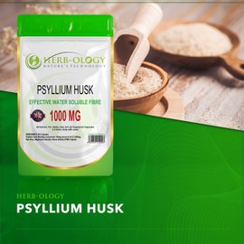 HB Psyllium Husks Capsules | High Strength Fibre Supplement | 90 Psyllium Husk Capsules - 1000mg Physillian Husk Per Serving | Fiber Supplement | Non-GMO, Gluten & Allergen Free | Made in The UK
