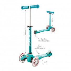 Micro Kickboard | Mini Deluxe LED | Three-Wheeled | Lean-to-Steer Swiss-Designed Micro Scooter | Motion-Activated Light-Up Wheels | Toddlers & Children Ages 2-5