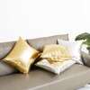Poise3EHome Silver Throw Pillow Covers,Pack of 2 18x18 inch Shiny
