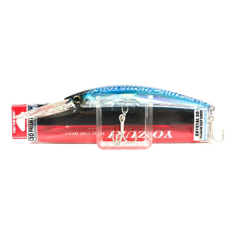 Yo-Zuri Crystal 3D Minnow Deep Diver Lure, Blue Tiger, 5-1/4-Inch