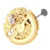 8N24 Watch Movement Golden Alloy Automatic Hollow Out Watch Replacement