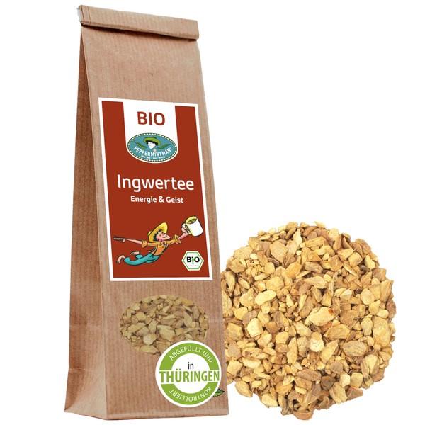 Organic Ginger Tea 100 g - Pure Ginger Root -