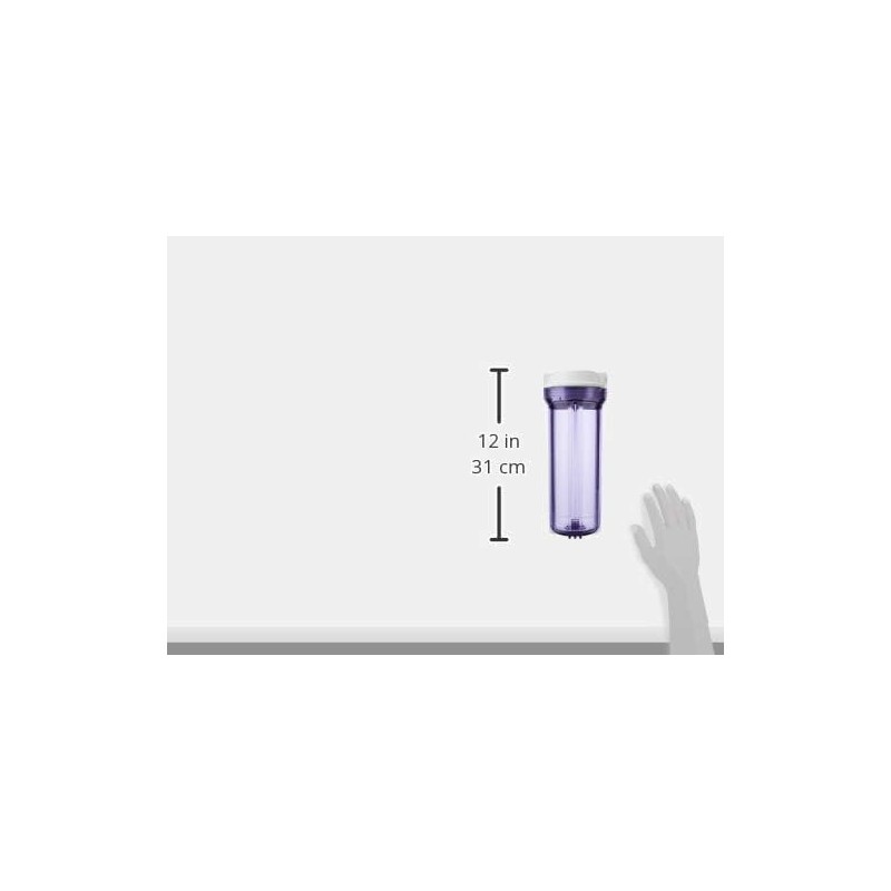 iSpring HC12X2 1/4'' Water Filter Housing Clear for Reverse Osmosis