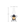 Candle by the Hour 40-Hour Hurricane Lantern, Black, Eco-friendly Natural