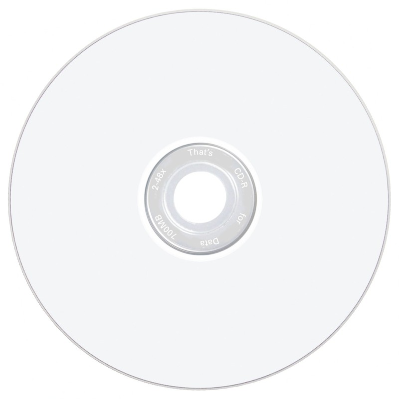 Taiyo Yuden That's CDR80WPY10BV 48x 700MB Printable Spindle Case for