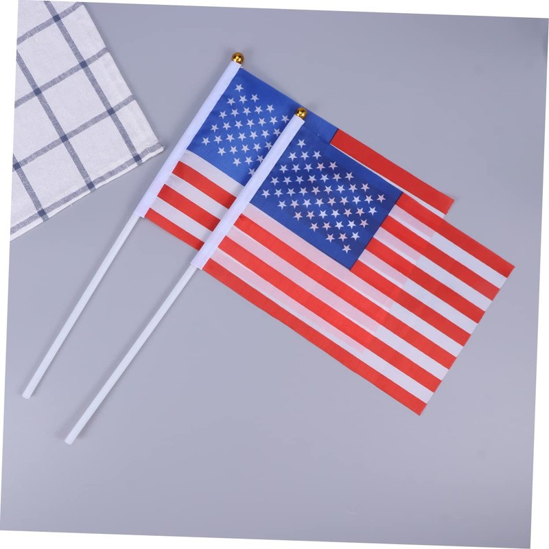 Operitacx USA Flags on Stick 50 Pack of Mini American