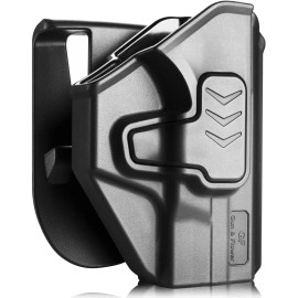 Gun&Flower Right Hand OWB Holster Fit Smith & Wesson M&P Shield 9mm/.40/M2.0-3