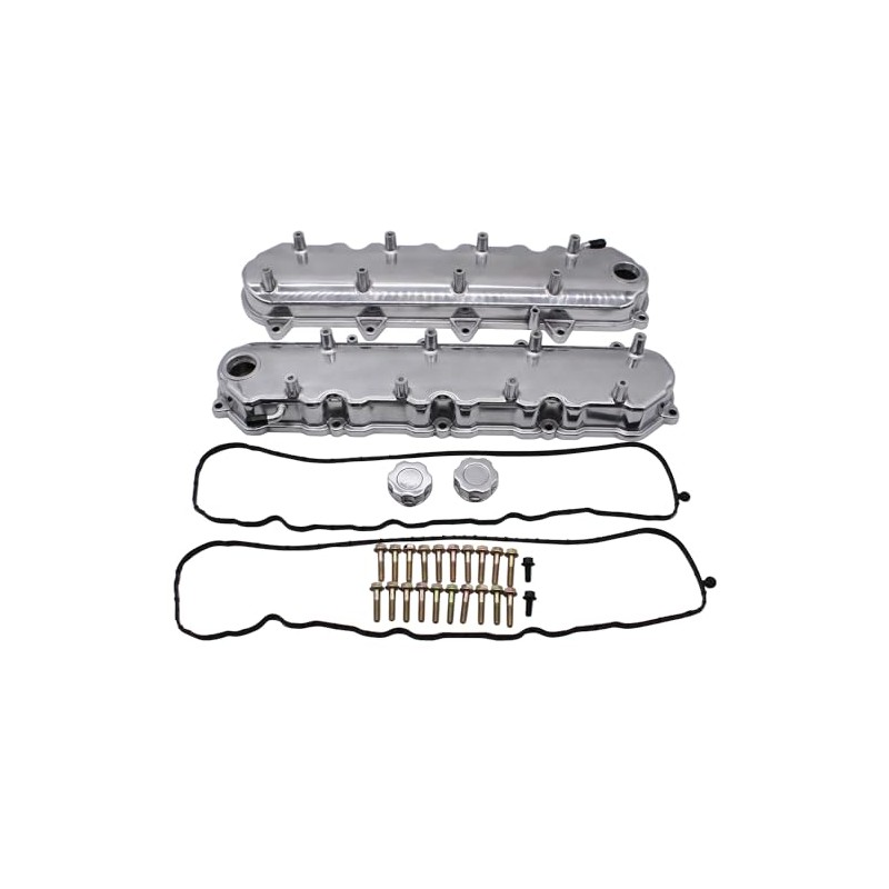 GSKMOTOR Polish GM LS Cast Aluminum Valve Covers with Coil