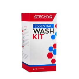Gtechniq Essential Car Wash Kit, Car Cleaning Kit with Car Shampoo, Wheel Cleaner, Microfiber Car Wash Mitt and Microfiber Towel, Car Accessories for Highly Effective Cleaning