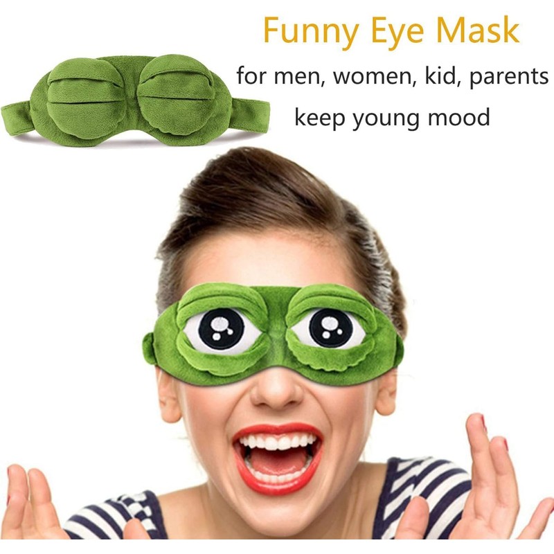Funny Eye Mask, Funny Sleep Mask, Frog Eye Mask, 3D