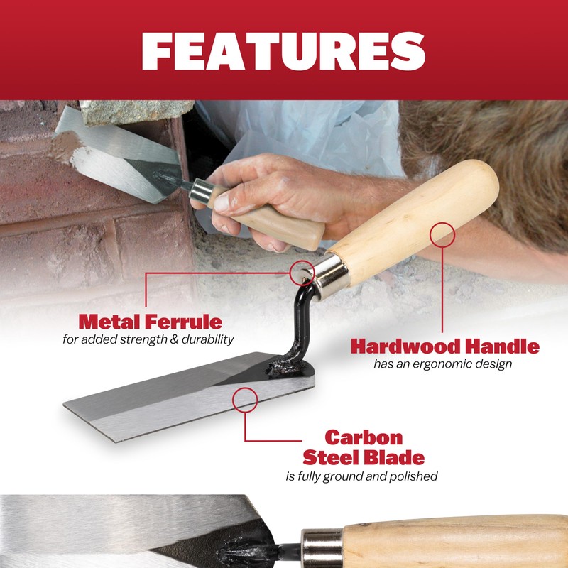 Marshalltown Masonry Margin Trowel, 5 Inches by 2 Inches, Carbon