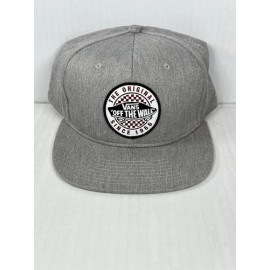 Vans Off The Wall Adjustable Snapback Hat Mens Gray Cap One Size BRAND NEW