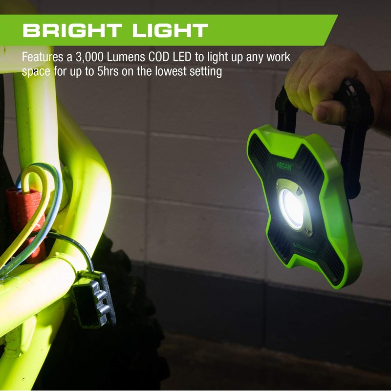 Arcan 3000 lm Mega Rechargeable Multi-Purpose Flood Light with USB
