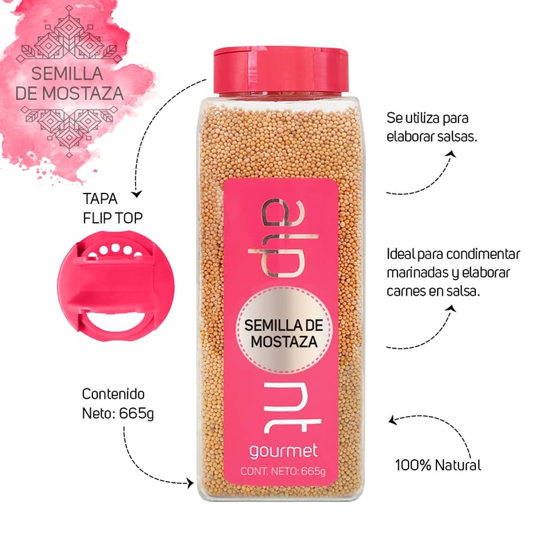 ALPONT GOURMET Semilla de Mostaza, 665 g