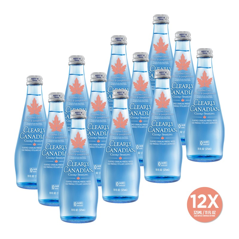 Clearly Canadian Clearly Sparkling Grapefruit Essence Unsweetened Flavored Sparkling Mineral