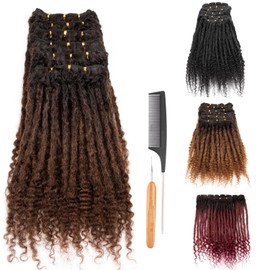 Originea 6-18 Inch 30 Strands 0.6cm Thickness 100% Real Human Hair Dreadlock Extensions curly ends Handmade Permanent loc Extensions Bundles Can Be Dyed Bleached Curled Twisted