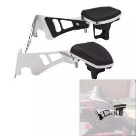 TCMT Adjustable Rear Passenger Arm Rests &Drink Holder For Harley Touring Glide 97-13