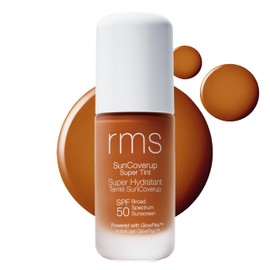 RMS Beauty SunCoverup Super Tint Broad Spectrum SPF 50 Sunscreen - Skin Tint Non Nano Zinc Oxide Mineral Sunscreen, Glowy Tinted Moisturizer with SPF (Toffee)