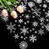 5m*80cm Christmas Snowflake Cellophane Wrapper for Hampers,Topeedy ECO Clear Plastic