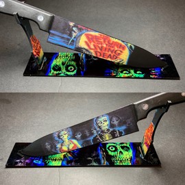 Return of the Living Dead Kitchen Knife With Sublimated Stand